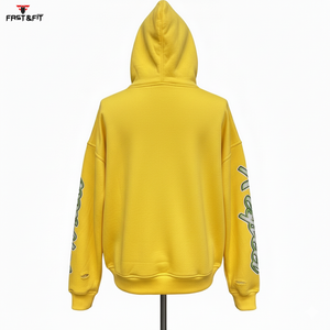 เสื้อฮู้ดดี้ผ้าฝ้ายแท้ 100% สไตล์สตรีทแวร์แบบยูนิเซ็กซ์  ผ้าฟลีซสำหรับผู้ชาย ทรงโอเวอร์ไซส์ เหมาะสำหรับฤดูหนาว - Product Image 2