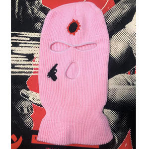 Pasamontañas de punto personalizado unisex con orificios, cubre rostro completo, cortavientos, cálido, para ciclismo de invierno, máscara deportiva, OEM ODM, 100% poliéster, con imagen - Product Image 2