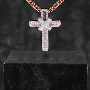 Pendentif Charme Diamant Rond Brillant Certifié Couleur D Plaqué Or Unisexe Classique Solitaire Amovible Bijoux Fins Cadeau de Luxe - Product Image 1