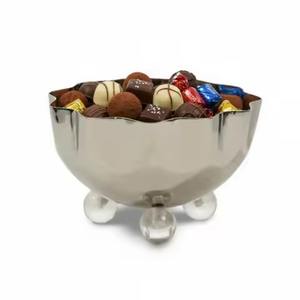Bol à chocolat en métal de qualité supérieure, bol de service en acier inoxydable pour bonbons, fruits secs, en-cas - Product Image 3