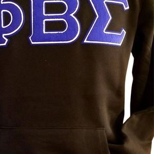 เสื้อคอกลมผ้าเชนิลล์สีดำ Phi Beta Sigma สำหรับผู้ชาย สวมใส่สบาย ผ้าคุณภาพพรีเมียม เสื้อผ้าสำหรับสมาคมพี่น้องชาวกรีก ชุดลำลอง - Product Image 6