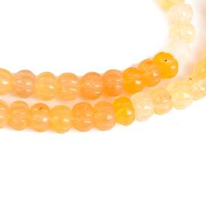 Perles de pierre gemme en aventurine jaune naturelle sculptées en forme de melon, pour la fabrication de bijoux, en fil ou en pierres lâches - Product Image 6