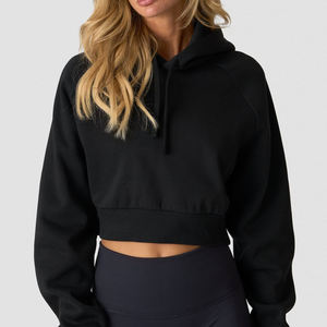 Vente en gros de sweats à capuche surdimensionnés en tricot respirant avec logo personnalisé imprimé, pour femmes, 100% coton, collection automne - Product Image 6