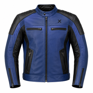 Veste de moto en cuir imprimée en couleur personnalisée |   Fabricant OEM ODM |   Qualité de conception haut de gamme |   Vêtements de course |   Toutes les saisons - Product Image 1