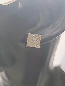 Round Cut Natural Diamond Square Ladies <b>Stud</b> <b>Earrings</b> Womens 0.65 Cttw 925 Sterling <b>Silver</b> Prong <b>Set</b> Trendy Wholesale Jewelry - Product Image 6