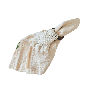 Accessoire de thème haut de gamme, anneau de serviette tissé à la main, décoration de table, accessoires de mariage, décoration en macramé, anneau de serviette pour fête - Product Image 2