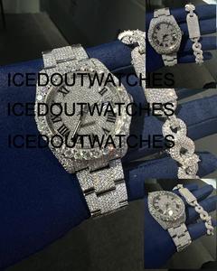 Montre en diamant Moissanite Iced Out : Luxe Hip Hop, Acier inoxydable, Montre pour homme, Montres en diamant personnalisées - Product Image 2