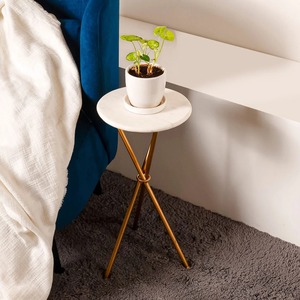 Jardinière de luxe faite à la main en bois rond avec incrustation de nacre et support en métal noir pour la décoration intérieure et extérieure - Product Image 4