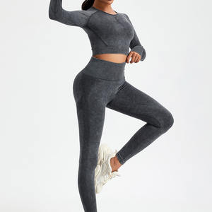 Conjuntos Deportivos de Moda para Mujer, Ropa Deportiva de Color Sólido con Logotipo Personalizado, Top Deportivo para Yoga, Ropa de Gimnasio, Conjunto de Yoga para Mujer - Product Image 4