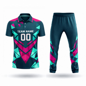 Ensemble complet d'été imprimé pour hommes grandes tailles avec chemise et pantalon pour l'entraînement et les matchs - Product Image 3