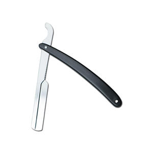 Navaja de Afeitar Recta Negra de Calidad Profesional UBI, Hoja de Acero con Alto Contenido de Carbono, Mango de Plástico con Acabado Mate, Hojas Reemplazables para Salones y Hogar - Product Image 1