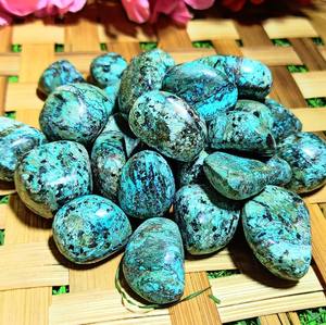 Piedras de crisocola natural pulidas, cristal curativo de crisocola azul verdoso para Reiki, meditación, energía, decoración, venta al por mayor - Product Image 3