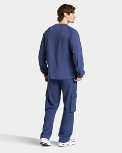Custom logo wide Leg Cargo Joggers with Elastic Waistband, Zipped Pockets & Drawstring Gym, Workout made in Pakistan - Product Image 4