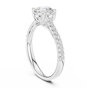 Anillo Solitario Aries Jewel con Diamante Cultivado en Laboratorio de 1 Quilate, Oro Sólido de 14K, Corte Brillante Redondo, para Uso Diario, Boda, Estilo Clásico - Product Image 4