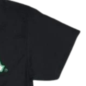 เสื้อยืดคอกลมสีดำ AKA Greek Tee พร้อมตัวอักษร AKA Chenille สีขาวและชมพู เสื้อแฟชั่นลำลองสำหรับผู้หญิง - Product Image 2