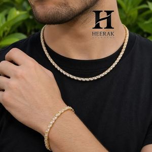 Cadena de tenis chapada en rodio con incrustaciones de diamantes talla triangular, joyería hip hop brillante, collar gargantilla con diamantes trillón, regalo, venta al por mayor de fábrica - Product Image 2