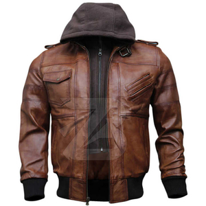 <b>Men's</b> Casual Genuine Leather <b>Jacket</b> Autumn Winter <b>Long</b> Sleeve Zipper Fashion Coat Slim Fit Latest Style Outerwear Waterproof - Product Image 2