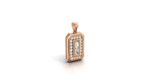 Aarinya IGI Certified Lab Grown Diamond 14K Gold Baguette Cut Center and Side <b>Stones</b> Women's Everyday Wear Gift Jewelry Pendant - Product Image 5