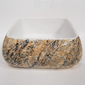 Évier de table de couleur marron Lavabo Lavabo moderne artistique en céramique lavabo de comptoir de salle de bain - Product Image 1