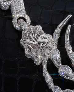 Rose <b>Gold</b> <b>Solid</b> Silver Pure Custom Made VVS Moissanite Jewelry Hand Setting Unique Design Hip-Hop Style Charm <b>Pendants</b> Other - Product Image 4