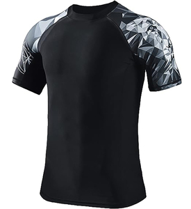 Rashguards Deportivos para Hombre, Transpirables, de Secado Rápido, Ecológicos, de Poliéster/Nailon, con Logotipo Personalizado, para Entrenamiento, Lucha y Natación, Venta al Por Mayor - Product Image 1