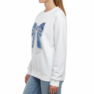 Sweat-shirt d'hiver pour femme de haute qualité, coton/fibre de bambou, respirant, séchage rapide, imperméable, coupe-vent, brodé, surdimensionné - Product Image 3