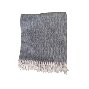 Manta tejida en espiga de diamante tamaño King azul marino superventas de alta calidad al precio - Product Image 2