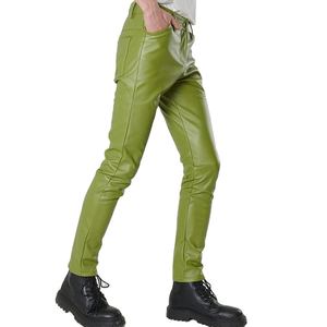 Pantalones Largos para Hombre, de Cuero Premium, Casuales, Ligeros, de Cintura Alta, Corte Recto, con Logotipo Personalizado, Precio al por Mayor - Product Image 4