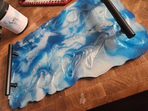 Handmade Premium Epoxy Resin Art Deco Floral <b>Mold</b> Multi-Functional Serving Trays Home Hotel - Product Image 4
