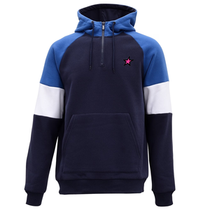 ชุดวอร์มแบบ unisex สีสันตัดกัน เสื้อฮู้ดซิปเต็มตัวและกางเกงขายาวพร้อมโลโก้ ชุดลำลองสำหรับฤดูใบไม้ร่วง ทรงปกติ - Product Image 2