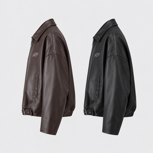 PU Leather <b>Trench</b> Solid Color Double Breasted V-neck Collar Long Length <b>Waterproof</b> Breathable Windproof Casual Outerwear Spring - Product Image 3