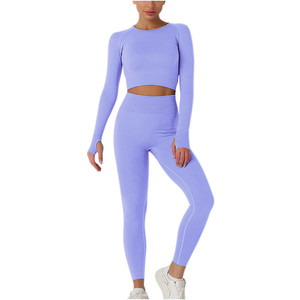 Professional Latest Design Women Yoga Set New Arrival Women Yoga Set Light Weight Women Yoga Set Full Sleeve Fitness Wear - Product Image 1