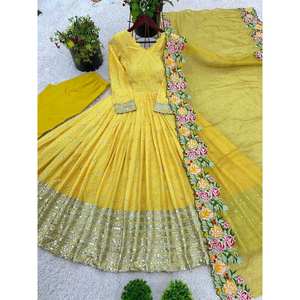 ชุดทำงานปักลายและอุปกรณ์ปาร์ตี้ Dupatta - Product Image 3