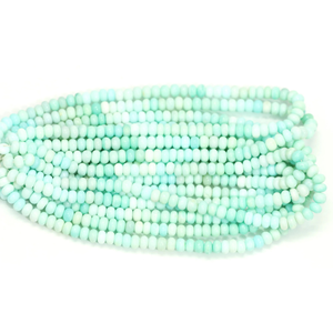 ลูกปัดโอปอลสีเขียวทะเลทรงรอนเดลล์: อัญมณีคุณภาพระดับ AAA, ความยาว 16 นิ้ว - Product Image 6