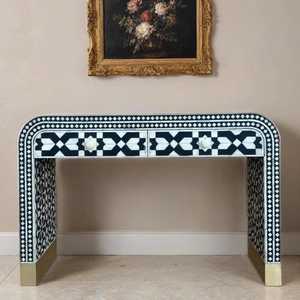 Handmade Bone Inlay Side <b>Table</b> Decorative Accent <b>Table</b> for Living <b>Room</b> - Product Image 2