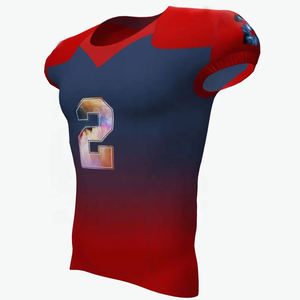 Camiseta de Béisbol Personalizada para Hombre, Color Rojo, Nombre del Equipo 00, Manga Corta, Absorbe la Humedad, Transpirable, Cuello en V, 100% Poliéster, 460g, Adulto - Product Image 2