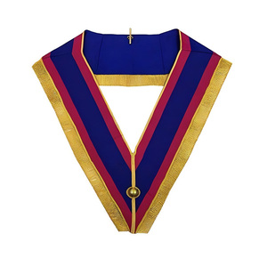 Collar Masónico Azul Rey y Rosa Satinado, Fabricante OEM ODM, Proveedor Mayorista de Regalia Ceremonial - Product Image 1