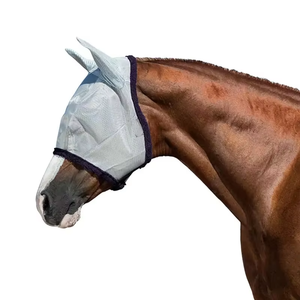 หน้ากากม้า HOPE of HORSE แบบตาข่ายระบายอากาศ ป้องกันยุงและแมลง พร้อมที่ครอบหู ป้องกันแมลงวัน สีสั่งทำได้ สำหรับใช้กับม้า - Product Image 6