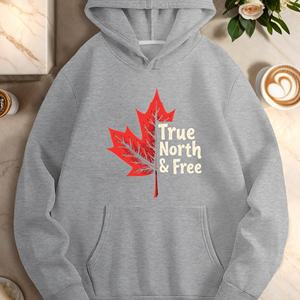 Sudaderas con Capucha Estampadas de Punto Casual para Mujer True North Strong Free - Product Image 2