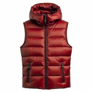 Men's Winter Lightweight Down <b>Jacket</b> Padded Puffer Vest with Zip-up <b>Quilted</b> Outwear Embroidered <b>Pattern</b> Solid <b>Pattern</b> Men vest - Product Image 5
