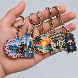 <b>Keychain</b> Custom Logo <b>Personalized</b> Metal Acrylic Bulk Gift for Promotions Teams and Brands - Product Image 1