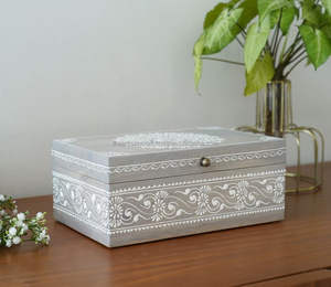 Boîte à bijoux carrée personnalisable en bois massif émaillé poli, faite à la main, pour mariage et fêtes, meilleure qualité, décoration intérieure, artisanat indien - Product Image 3