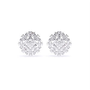 Pendientes de Aro de Oro 9K Certificado de Lujo con Engaste de Zirconia Cúbica de Corte Cojín, Diseño de Corona Bohemia para Joyería de Boda Femenina - Product Image 6