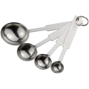 Juego de 4 Cucharas Medidoras Resistentes de Metal para Ingredientes Secos y Líquidos, Cucharas Medidoras de Especias de Grado Alimenticio - Product Image 1