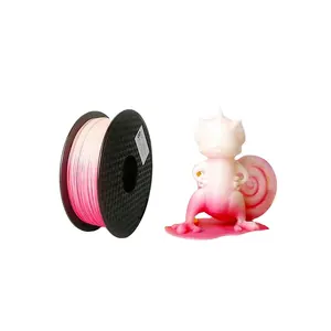 Heat reaction PLA 3d filament supplier 1.75mm 1kg 3d printing consumables factory pink to white 3d printing material