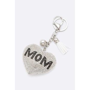 พวงกุญแจโลหะใส MOM คริสตัล ดีไซน์ทรงหมอนสุดเก๋ - Product Image 1