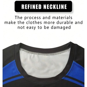 Plus Size Solid Color Fitness <b>Compression</b> Set <b>Men</b> Front Logo Active Stretch High Quality <b>Compression</b> Suit - Product Image 4