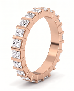 Anillo de Compromiso de Diamantes de Corte Princesa, Joyería Fina Clásica, Diamantes Naturales y Cultivados en Laboratorio - Product Image 5