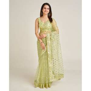 Saree de soirée avec séquence et ensemble de travail Dori pour femmes - Product Image 4