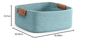 Customised Handwoven Desktop Storage <b>Basket</b> Sundry Storage Cotton Rope <b>Basket</b> Cotton Rope Woven Storage <b>Basket</b> - Product Image 3